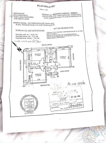 Apartament cu 3 camere decomandat în Dacia