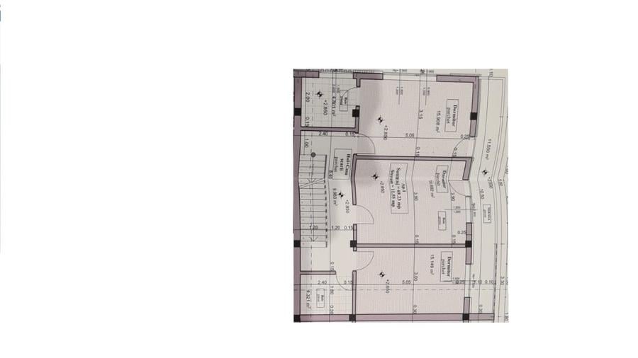 Duplex cu 4 camere cu Canalizare în Florești