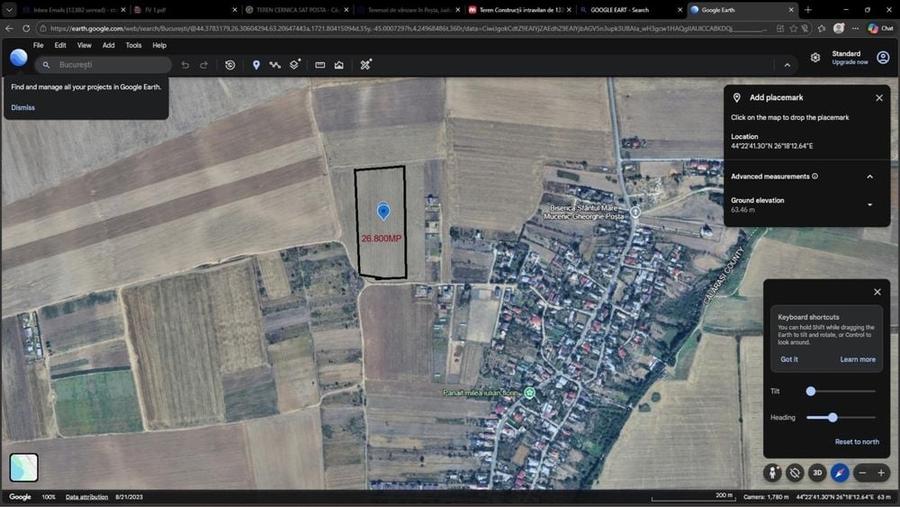 Teren intravilan 26.800mp - sat Posta, Cernica, Ilfov - ideal dezvoltare rezidentiala - 1