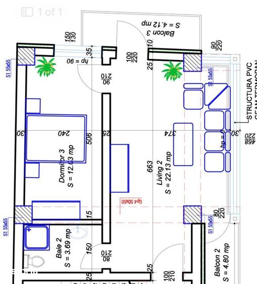 Apartament cu 2 camere în Central