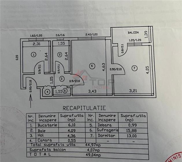 Apartament cu 2 camere nedecomandat în Tudor Vladimirescu
