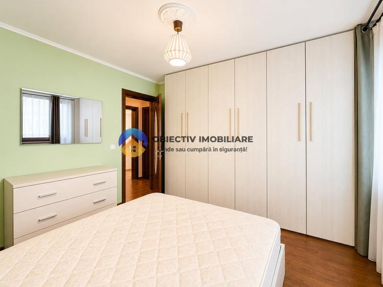 Apartament cu 3 camere semidecomandat, mobilat în Central
