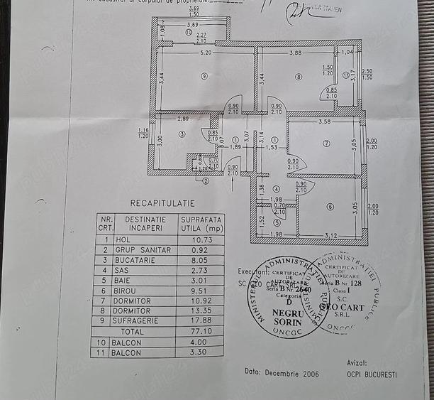 Apartament cu 4 camere decomandat în Titan