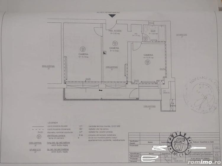 Apartament cu 3 camere decomandat în Vest