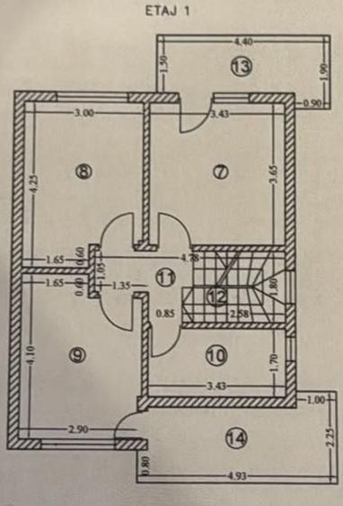 Duplex cu 4 camere cu Canalizare în Nord-Est