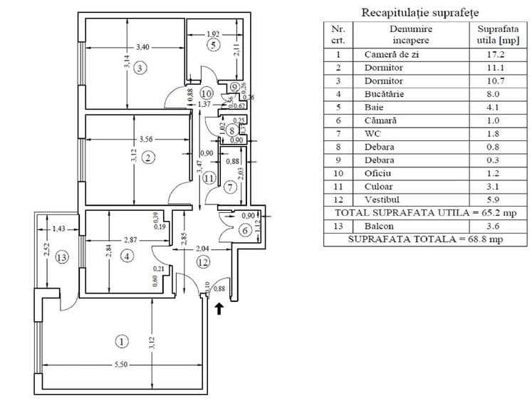 Apartament decomandat în Militari