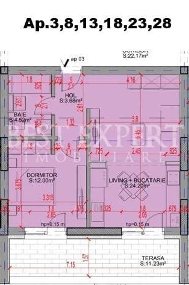 Apartament cu 2 camere în Theodor Pallady