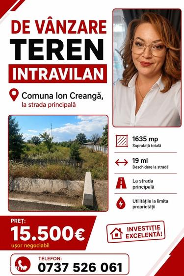 Teren de 1635 mp, în Central