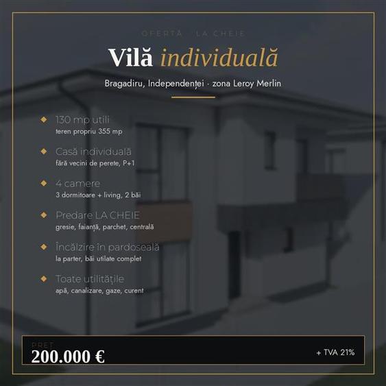 Casă individuală cu 4 camere cu Teren 355 Mp în Drumul Taberei