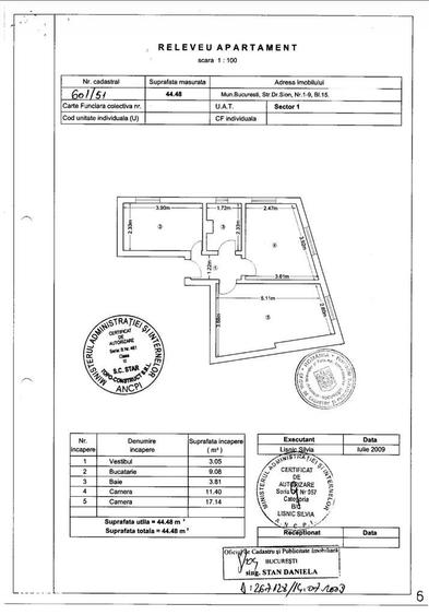 Apartament cu 2 camere, mobilat în Cișmigiu