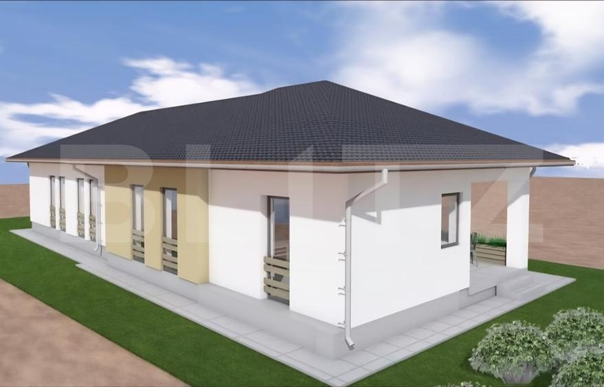 Casă individuală cu 4 camere cu Canalizare în Corunca