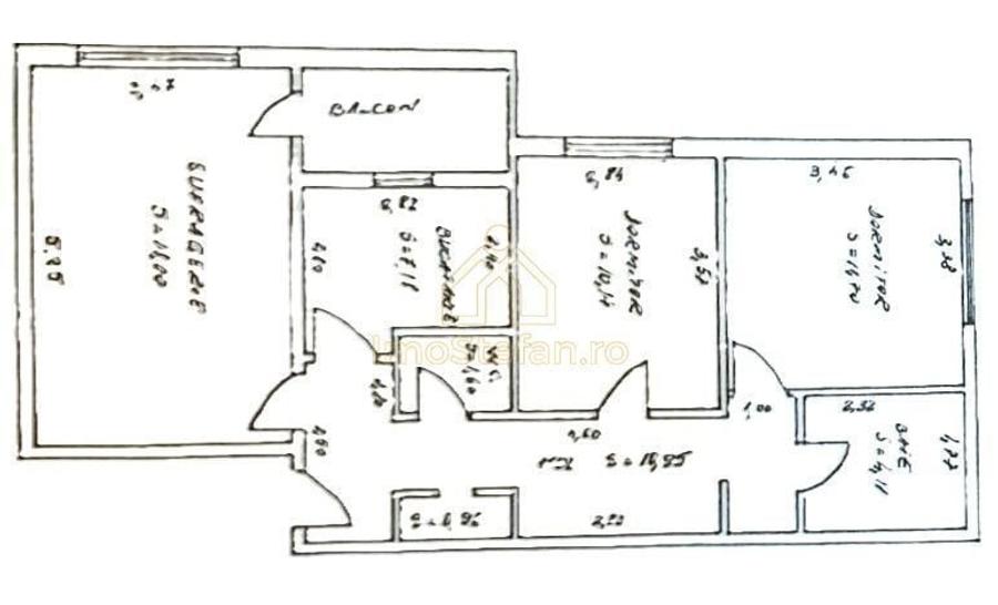 Apartament cu 3 camere decomandat în ICIL