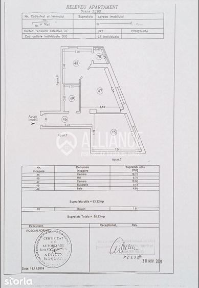 Apartament cu 2 camere, mobilat în Palazu Mare