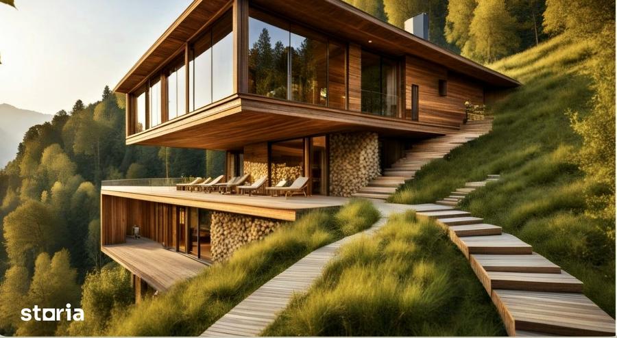 Vile premium , chalet ?i Tree House-uri intr-un Resort Wellness montan - 12