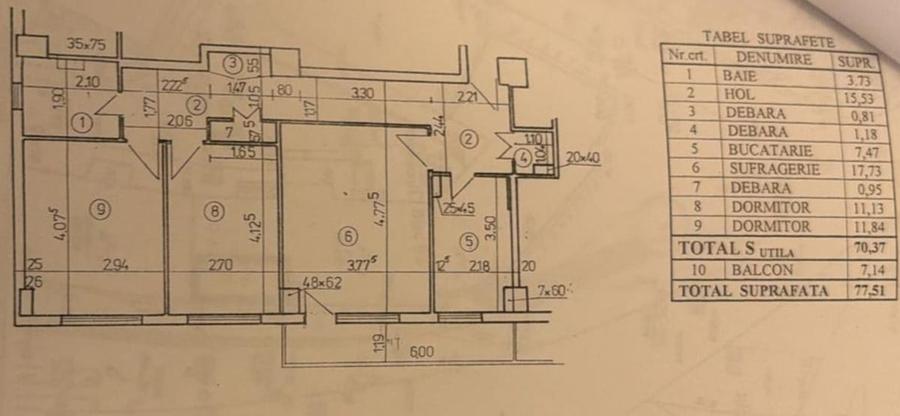 Apartament cu 3 camere decomandat în Doamna Ghica