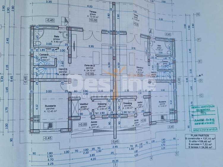 Duplex cu 4 camere cu Canalizare în Miroslava