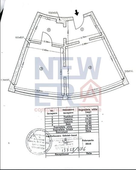 Apartament cu 2 camere semidecomandat în Romană