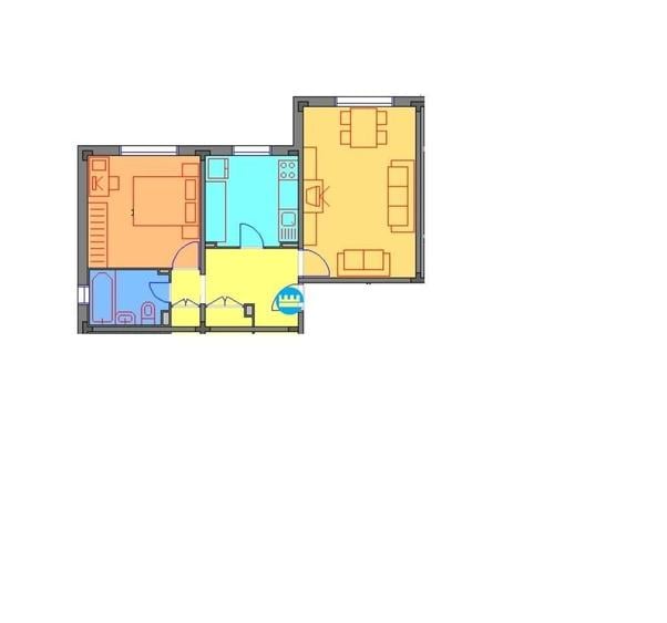 Apartament cu 2 camere decomandat în Podul de Fier