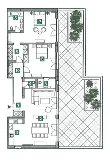 Apartament cu 3 camere decomandat în Sisești