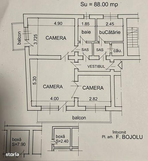 Apartament cu 3 camere decomandat, mobilat în Dorobanți