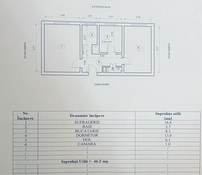Apartament cu 2 camere decomandat în Coman