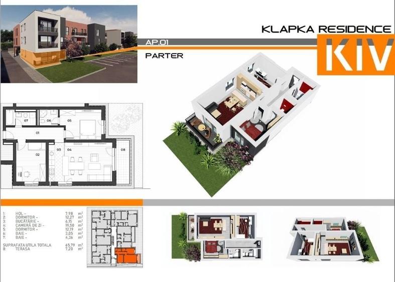 Apartament cu 3 camere decomandat în Braytim