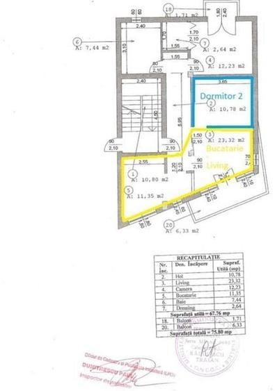 Apartament cu 2 camere în Central