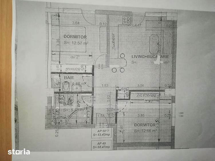 Apartament cu 3 camere în Între Lacuri