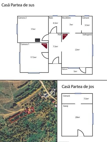 Casă individuală cu 3 camere cu Teren 3500 Mp în Prislop