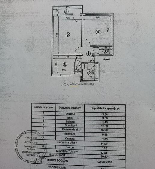 Apartament cu 2 camere decomandat în Timișoara
