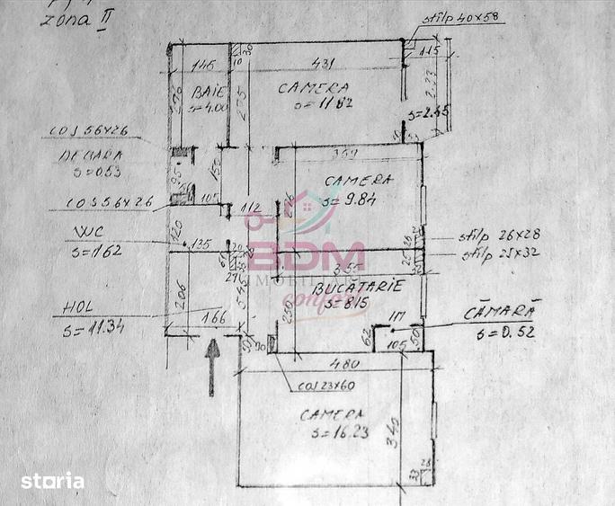 COMISION 0 I Apartament 3 camere | decomandat I etaj intermediar - 4