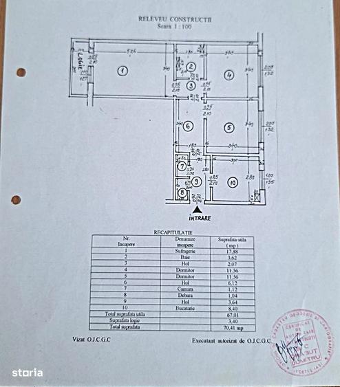 Apartament cu 3 camere decomandat, mobilat în Mircea cel Bătrân