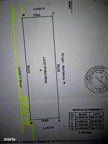 Teren de 500 mp, în Costi