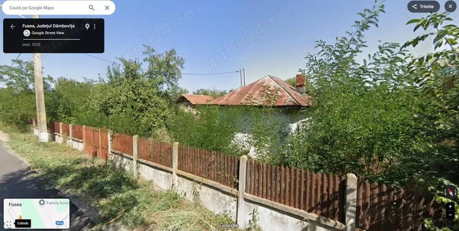 Teren de 1200 mp, în Fusea