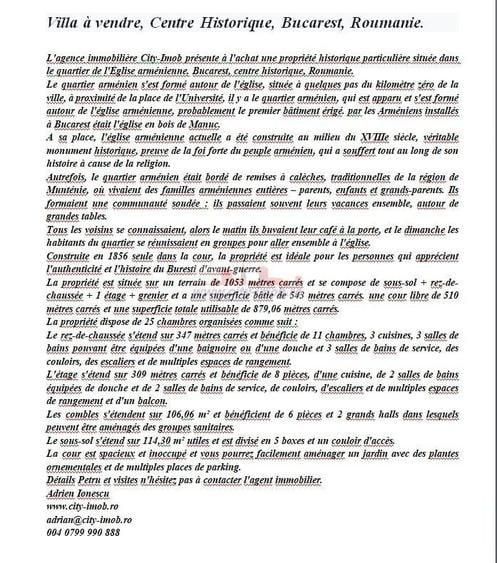 Casă individuală cu 25 camere decomandat cu Canalizare în Armeneasca