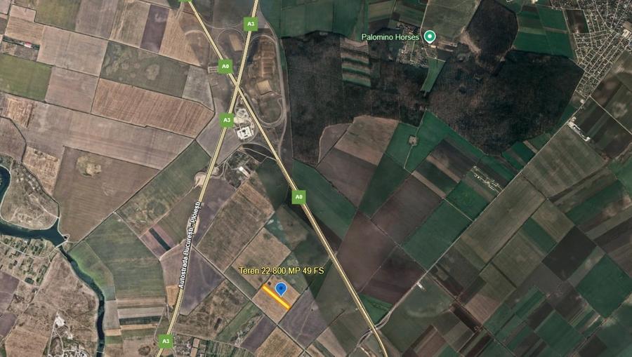 Teren agricol intravilan de 22800 mp, în Ștefăneștii de Jos