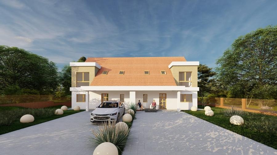 Duplex cu 4 camere cu Canalizare în Chinteni