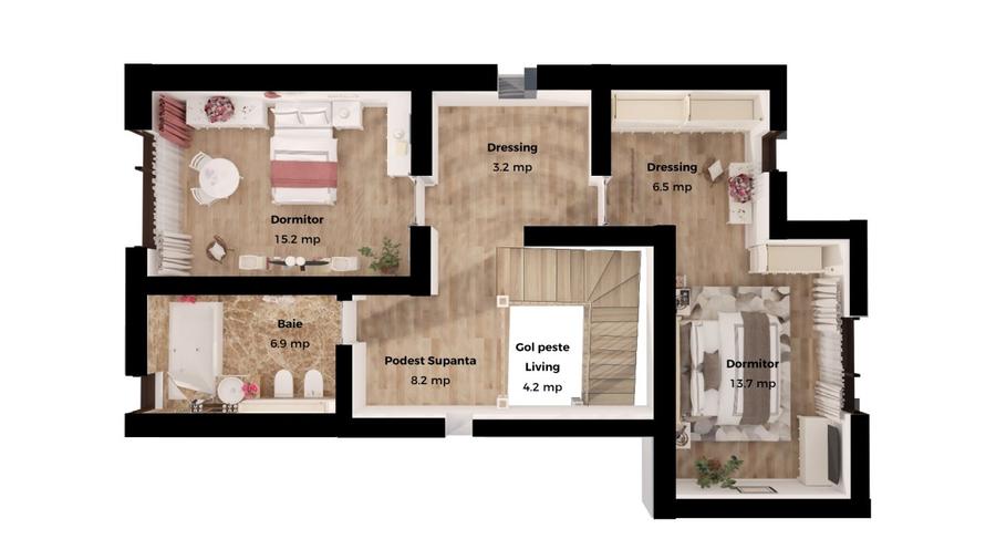 Casă individuală cu 4 camere cu Teren 480 Mp în Corbeanca