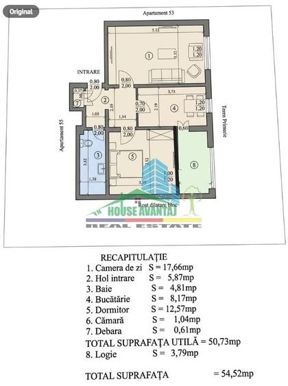 Apartament cu 2 camere decomandat în Central