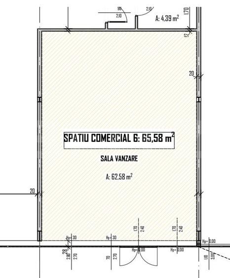 Spațiu comercial, de 65 mp, în Someșeni
