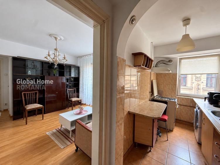 Apartament cu 2 camere semidecomandat, mobilat în Calea Victoriei
