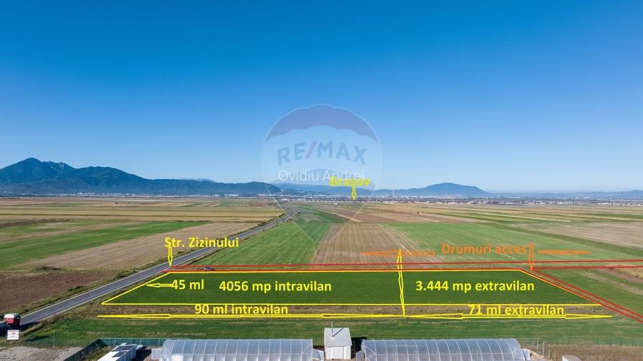 Teren agricol intravilan de 7500 mp, în Tărlungeni