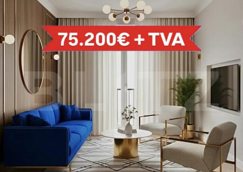 Apartament cu 2 camere, Etaj 1, Balcon, 1 loc parcare, Giroc - 1