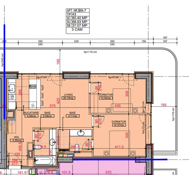 Apartament 3 Camere B 9.7 | One High District - 1