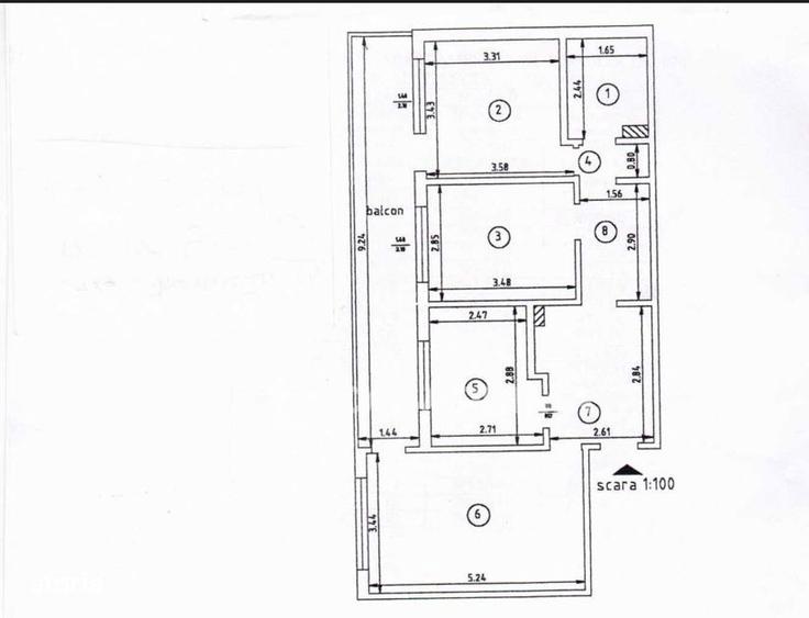 Apartament 3 camere Frumoasa, etaj 1, ideal investitie - 1