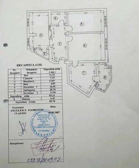 Apartament 3 camere 89,70mp strada Cuza Voda - 1