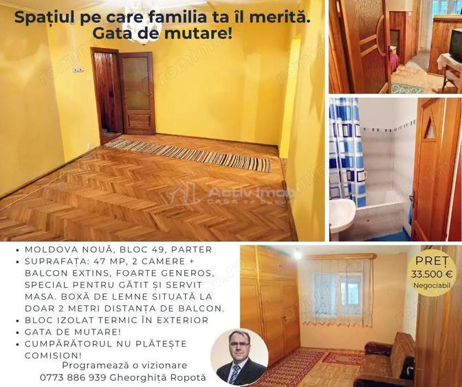 Apartament 2 camere in zona centrala Moldova Noua - 14