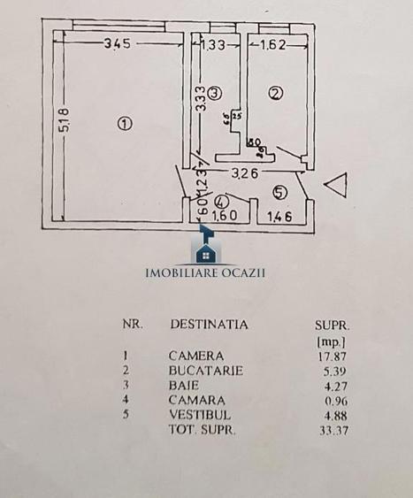 Vanzare Garsoniera Decomandata Brancoveanu-Semenic - 1