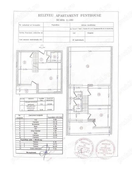 Otopeni - Str. Ferme F, in bloc 2009, penthouse 156 mp. etaj 2 - 13