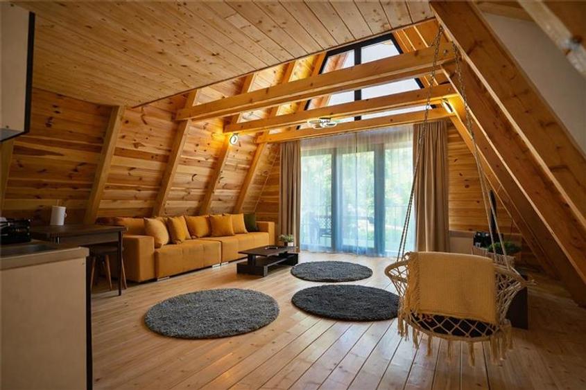 Eleganta,echipata casa A Frame,1.200 mp teren,deschidere Piatra Craiului,Moieciu - 10